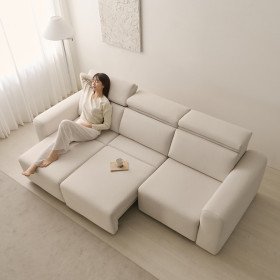 단테 무빙 4인용 패브릭 리클라이너 소파 슬라이딩 모션 CNS537C
